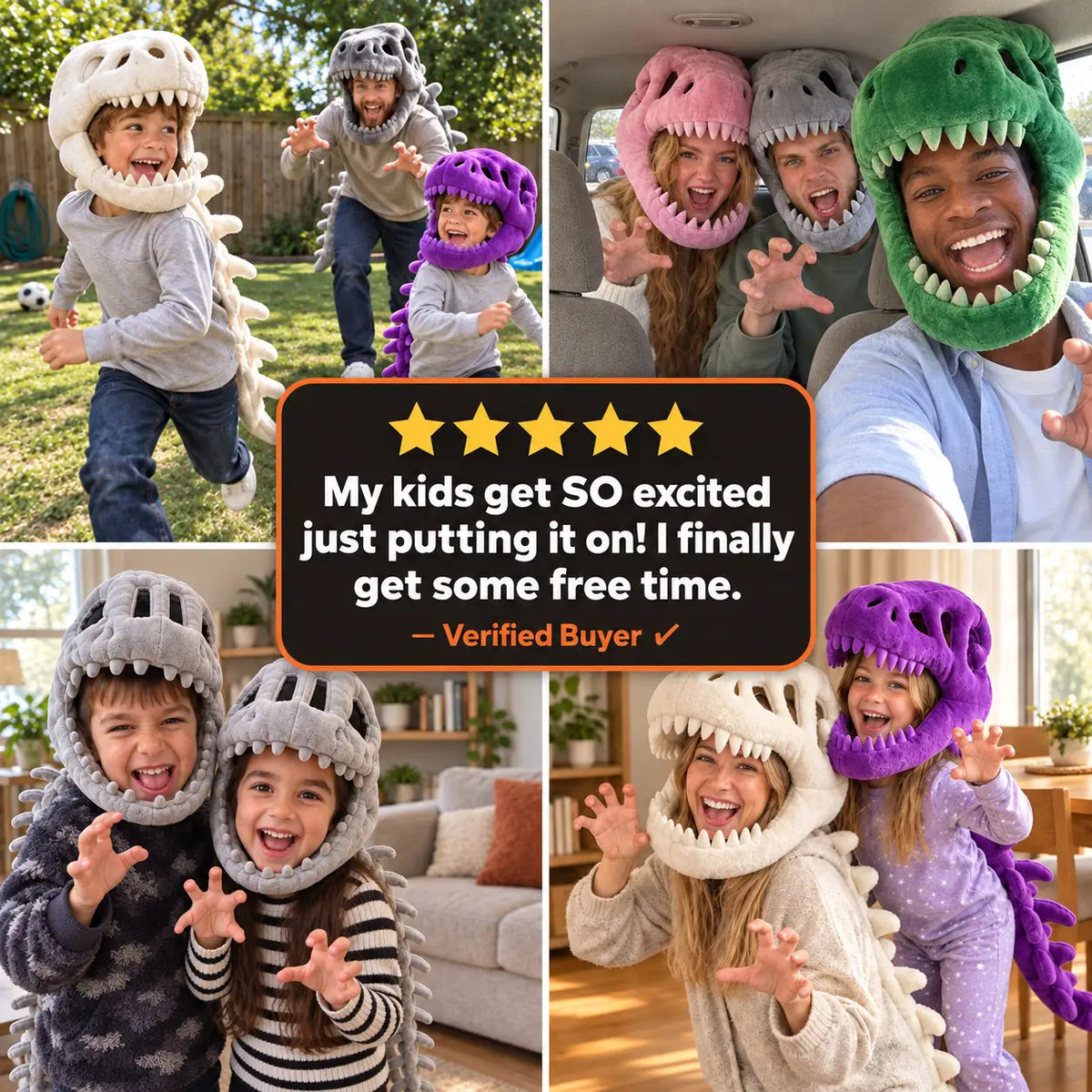 Skeledino™ Dinosaur Skeleton Plush Costume – Kids & Adult Sizes