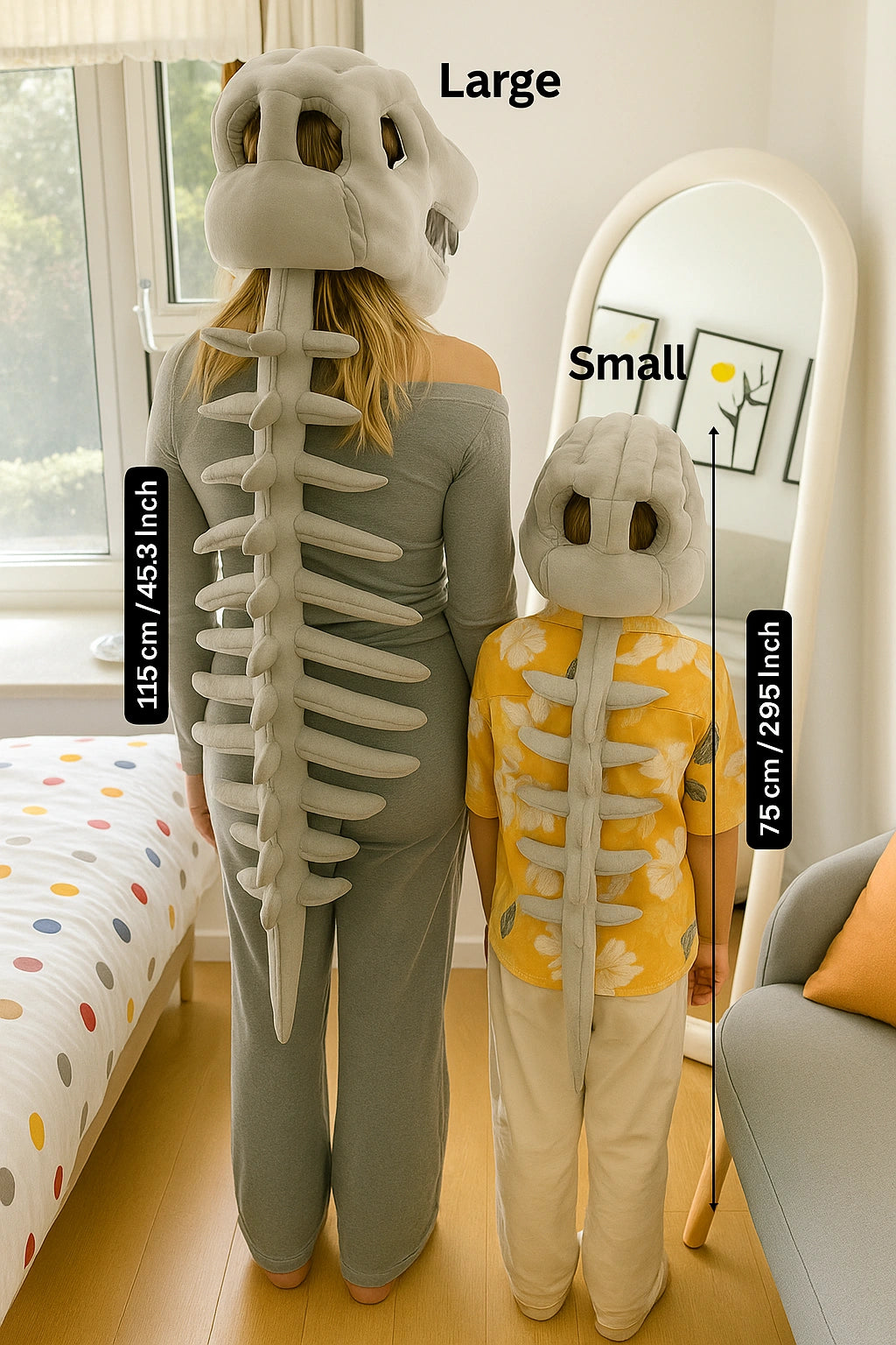 SkeleDino™ 3D Plush Dinosaur Skeleton Costume Set