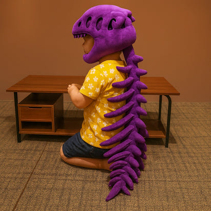 SkeleDino™ 3D Plush Dinosaur Skeleton Costume Set